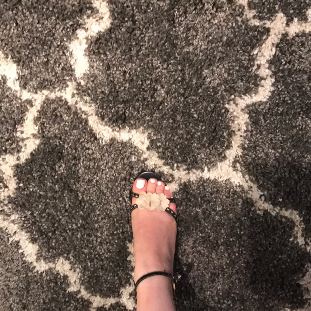 Black strappy heels